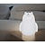 tanie Lampki nocne i dekoracyjne-Zwierząt kreskówka led lampka nocna niedźwiedź silikonowy czujnik dotykowy pilot mini miękkie światło pielęgnacja oczu kolorowe rgb ściemnianie usb akumulator prezent dla dzieci dla dzieci światło