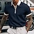 cheap Zip Polo Shirt-Men&#039;s Polo Shirt Golf Shirt Going out Gym Turndown Quarter Zip Short Sleeve Sportswear Casual Solid Color Sports Patchwork Zipper Spring &amp; Summer Slim Black-White Black White Navy Blue Blue / White