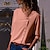 preiswerte Blusen und Hemden für Damen-Damen Hemd Bluse Schwarz Weiß Gelb Glatt Taste Langarm Casual Täglich Basic Geschäftlich Elegant V Ausschnitt Standard Baumwolle S
