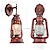 זול מנורות קיר חיצוניות1-פנס קיר בסגנון כפרי מנורת קיר התקנת רטרו מנורת קיר עם גוון זכוכית מתאים לבית חווה חדר שינה בעליית גג 7 אינץ&#039; עומק x 15 אינץ&#039; גובה
