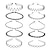 cheap Hair Styling Accessories-6PCS Metal Hair Bands Spring Wavy Hair Hoop Unisex Black Wavy Headband Slicked Back Headband Non Slip Sports Hairband for Women Men