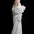 cheap Bridal Wraps-Women&#039;s Wrap Bolero Bridal&#039;s Wraps Wedding Guest &#039;s Wraps Voiles &amp; Sheers Long Sleeve Organza Wedding Wraps With Ruffles For Wedding All Seasons