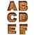 cheap Gifts-Wooden Letter Piggy Bank 26 Alphabets Wooden Coin Piggy Bank Christmas Birthday Toy Gift Home Decoration for Kids 18*18cm
