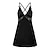 cheap Women&#039;s Nightgowns &amp; Sleepshirts-Women&#039;s Pajamas Nightgown Dress Pjs Patchwork Fashion Comfort Soft Home Daily Bed Satin V Wire Sleeveless Hole Summer Spring Black Wine