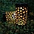 tanie Światła ścieżki i latarnie-Zewnętrzna słoneczna lampa ogrodowa lampa projektora z gwiazdą księżycową do dekoracji patio wianek bożonarodzeniowy latarnia świąteczna