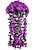 abordables Flores artificiales-falso flor simulación flor vid violeta colgante flor vid colgante de pared colgante orquídea cesta colgante flor sala de estar balcón decoración del hogar flor de la pared