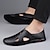 cheap Men&#039;s Sandals-Men&#039;s Sandals Loafers &amp; Slip-Ons Leather Sandals Fishermen sandals Summer Loafers Classic Casual Daily Office &amp; Career PU Loafer Black White Brown Summer Spring