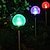 preiswerte Bodenlichter-Solarwegleuchten im Freien wasserdichte Garten-LED-Leuchten RGB-Mehrfarbenbeleuchtung Solarweg-Rasenlicht Weihnachtsgarten dekorative Landschaftsglanzlampe 6x