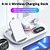 cheap Wireless Chargers-RGB Light Digital Alarm Clock Wireless Charger Foldable Fast Charging 4 In 1 Wireless Charger Alarm Clock Dock Station