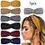 abordables Accessoires pour Cheveux-bandeaux pour femmes torsadés noués boho extensibles bandes de cheveux pour filles turban croisé uni bandeau yoga entraînement accessoires de cheveux vintage, couleur unie 1pcs