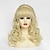tanie Peruki kostiumowe-Beehive peruki długie faliste blond peruka z grzywką duży bouffant dla kobiet pasuje do lat 80. lub imprezowa peruka na halloween
