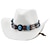 ieftine Pălării Damă-pălării de cowboy damă vintage turcoaz band vacanță pălării occidentale