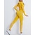 billiga Set och One-Pieces-Dam Set med sportkläder Träningsset Vinter 2 st Beskuren Rand Damasker Magtröja Gul Rosa Elastan Yoga Kondition Gymträning Magkontroll Rumplyft Andningsfunktion Sport Sportkläder Elastisk