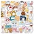 cheap Stickers-100 PCS Food Animal Stickers for Student Notebook Gifts Waterproof Self-adhesive Cartoon for Women Men Girls