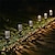 abordables Luces de camino y linternas-6 uds luz de camino al aire libre luces solares para camino de césped ip65 lámpara de jardín impermeable para patio camino paisaje decoración de patio iluminación 6x