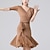 זול הלבשה לריקודים לטיניים-ריקוד לטיני סלסה לטינית שמלת ריקוד אבנט / סרט ביצועים של נשים לבישה יומית לבוש כותנה קריסטל שרוולים קצרים בסיסיים