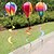 cheap Decorative Garden Stakes-Rainbow Hot Air Balloon Wind Strip Sequin Solid Color Windmill Cross-border Rotating Colorful Wind Spinner Outdoor Garden Decor