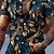 billiga hawaiianska lapelskjortor för män-Herr Skjorta Grafisk skjorta Aloha skjorta Grafisk Löv Nedvikt Röd grön Svart Svart / Purpur Vin Rubinrött 3D-tryck Gata Dagligen Kortärmad 3D Button-Down Kläder Mode Designer Ledigt Andningsfunktion