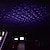 رخيصةأون مصابيح أضواء السيارة الداخلية-جهاز عرض نجمي متعدد الألوان للسيارة مزود بإضاءة سقف داخلية LED مرصعة بالنجوم بالليزر وجهاز عرض محيط USB وأضواء جالاكسي