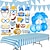economico Forniture per feste-oktoberfest palloncino in lattice set blu e bianco bandiera plaid foto puntelli decorazione festa palloncino