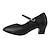 abordables Zapatos de salón y de baile moderno-Mujer Salón Zapatos de Baile Moderno Zapatos de personaje Fiesta Exterior Baile de Salón Tacones Alto Un Color Talón grueso Dedo redondo Tira de tobillo Adulto Negro Blanco