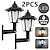 voordelige Wandverlichting buiten-2 stks solar wandlampen outdoor led retro zeshoekige wandlamp waterdichte tuin decoratie lichten binnenplaats veranda villa passage landschap decoratie verlichting