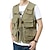 cheap Hiking Tops-Men&#039;s Fishing Vest Hiking Vest Sleeveless Jacket Zip Top Casual Lightweight with Multi Pockets Travel Cargo Safari Photo Vest Outdoor Windproof Quick Dry Wear Resistance Breathable Waistcoat Hunting