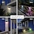 olcso Kültéri falilámpák-2/4/8db kültéri napelemes fedélzeti lámpa napelemes vízálló lépcsőfény kültéri kerítés lámpa udvari lépcsőhöz ajtóhoz kerti táj dekoráció meleg fehér/rgb világítás