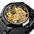 tanie Zegarki mechaniczne-Forsining mechaniczny zegarek męski analogowy zegarek automatyczny samozwijający się stylowy nowoczesny styl wodoodporny pusty szkielet świetlisty zegarek ze stali nierdzewnej