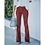 cheap Pants-Women&#039;s Flare Bell Bottom Chinos Pants Trousers Corduroy Wine Red Camel Fashion Mid Waist Office / Career Casual Weekend Full Length Micro-elastic Plain Comfort S M L XL XXL