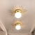 זול אורות תקרה-אורות תקרה 15 ס&quot;מ צורות גיאומטריות אורות תקרה מתכת גלובוס בסגנון אמנותי גיאומטרי צבוע גימורים אומנותי בסגנון נורדי 85-265v