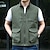 abordables ropa exterior activa para hombres-Hombre Chaleco de pesca Chaleco para senderismo Camiseta Al aire libre Transpirable Resistente al Agua Bolsillo con cremallera Multi bolsillo Poliéster Verde Ejército Caqui Azul Oscuro Caza Pesca