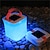 baratos Lanternas e luzes de campismo-Lanternas infláveis solares luzes de acampamento multicoloridas 3.7 v iluminação externa 10 contas de led