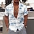 baratos camisas havaianas de lapela masculina-Homens Camisa Social Camisa Gráfica Camiseta Aloha Folhas Aberto para a Lateral Preto Branco Amarelo Rosa Azul Estampado Ao ar livre Rua Manga Curta Botão para baixo Imprimir Roupa Moda Designer