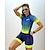 abordables Conjuntos de Ropa de Mujer-Mujer Traje de triatlón Manga Corta triatlón Amarillo Claro Azul marinero Rosa + Blanco Graphic Bicicleta Licra Deportes Graphic Ropa