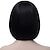abordables Perruques de déguisement-perruques bob noires pour femmes 12 &#039;&#039; perruque de cheveux noirs courts avec une frange mia wallace cosplay perruque synthétique perruques colorées mignonnes pour la fête quotidienne perruque