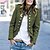 cheap Women&#039;s Jackets-Women&#039;s Jacket Solid Color Modern Style Chic &amp; Modern Long Sleeve Coat Fall Spring &amp;  Fall Shopping Regular Jacket Green / Causal / Open Front / Loose Fit