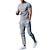 cheap Men&#039;s Tee Sets-Men&#039;s T-shirt Suits Tracksuit Tennis Shirt Shorts and T Shirt Set Set Solid Color Crew Neck Casual Sports Short Sleeve 2 Piece Clothing Apparel Sports Designer Casual