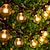 levne LED pásky-globe string lights 15m/50ft 50leds g40 venkovní závěsná globe terasová světla s 50 čirými žárovkami (2 náhradní) ul uvedená připojitelná dvorní světla pro vnitřní venkovní výzdobu 50 závěsných