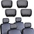 preiswerte Autositzbezüge-4 stücke universal auto kopfstütze abdeckung weiche autositz kopfstütze schutz stoff kopfstütze abdeckungen für autos lkw auto