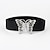 abordables Cinturones de mujer-Mujer Cinturón Ancho Nailon Cubo de metal decoración de arco Formal Casual Fiesta Diario Plata Dorado