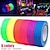 cheap Holiday Decoration-6pcs/Set UV Gaffer Fluorescent Party Tape Blacklight Reactive Glow In The Dark Tape Neon Cloth Tape Warning Stage Prop Home Decoration