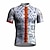 tanie Męskie zestawy odzieżowe-Męska koszulka rowerowa z krótkim rękawem z spodenkami na szelkach niebieska rowerowa podkładka 3d oddychająca szybkoschnąca sportowa odzież graficzna odzież