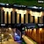 お買い得  屋外用ウォールライト-2 個屋外ウォールライトソーラー 2 モードフェンスステップライト防水裏庭ポーチデッキフェンス中庭照明風景装飾ライト