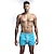 baratos shorts de natação masculinos-Homens Bermuda de Surf Shorts de Natação Calção Justo de Natação Cintura elástica Secagem Rápida Tomando banho Azul Claro Preto