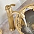 Χαμηλού Κόστους Classical-βρύση νιπτήρα μπάνιου, ορειχάλκινη αντίκα παραδοσιακού στυλ βρύσες μπάνιου με μία λαβή με μία τρύπα με διακόπτη ζεστού και κρύου και κεραμική βαλβίδα