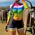 billige Tøjsæt til kvinder-21Grams Dame Triatletdragt Langærmet Bjerg Cykling Vej Cykling Lyserød Stribe Cykel Tøjsæt 3D Måtte Åndbart Hurtigtørrende Svedtransporende Tilbage til lomme Polyester Spandex Sport Stribe Tøj