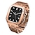 رخيصةأون عصابات Apple Watch-Link Bracelet متوافق مع Apple Watchband 44 ملم 45 ملم مع حالة ترف مشبك فراشة ستانلس ستيل استبدال حزام الساعة إلى iwatch Series 8 7 6 5 4 SE