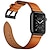 billige Apple Watch-bånd-Kompatibel med Apple Watch-klokkereim 38mm 40mm 41mm 42mm 44mm 45mm 49mm Metalllås Luksus Justerbar Ekte lær Erstatningsklokkerem til iwatch Ultra 2 Series 9 8 7 SE 6 5 4 3 2 1
