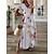 cheap Casual Dresses-Women&#039;s Long Dress Maxi Dress Casual Dress Shift Dress White Short Sleeve Split Print Floral V Neck Spring Summer Vacation Casual 2022 S M L XL XXL 3XL